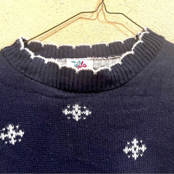 Vtg Nut Cracker Ugly Holiday Christmas Sweater 80’ Holiday Scene women size L - Picture 3 of 7